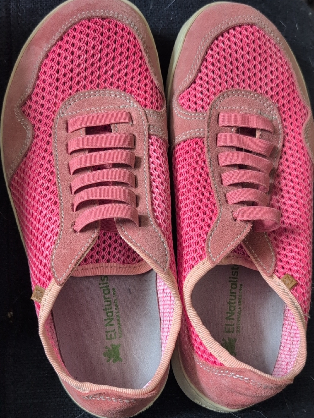 El Naturalista Rose Pink Mesh Slip-On Sneakers